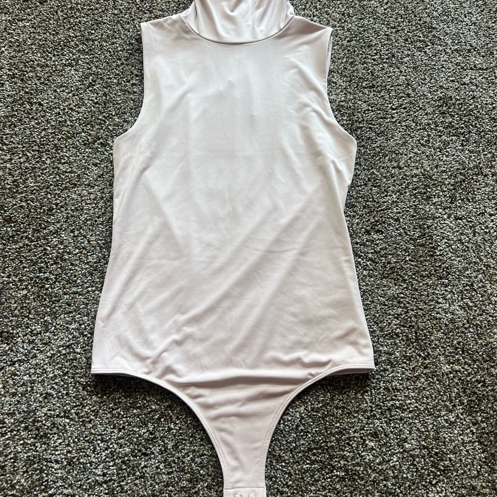 Express Sleeveless Cream Bodysuit